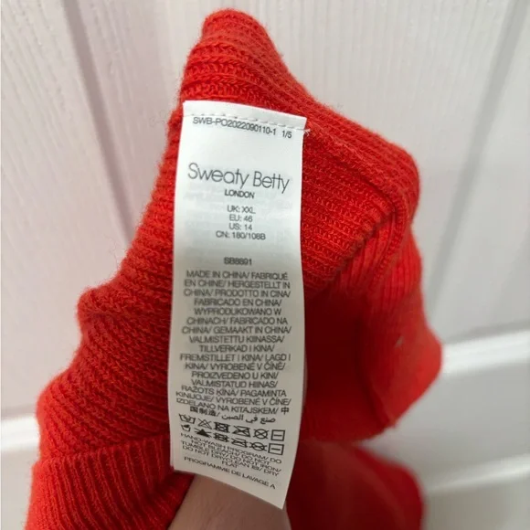 Sweaty Betty Vibrant Red Knit Top - Picture 5 of 5